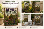 Native Wildlife Garden Metal Sign, Rewild Your Yard Decor, Pollinator Paradise Plaque