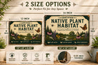 Certified Native Plant Habitat Metal Sign, Pollinator Garden Decor, Wildlife Habitat Plaque, Botanical Outdoor Wall Art Gift