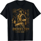 America's 250th Anniversary Revolutionary Soldiers Patriotic USA T-Shirt