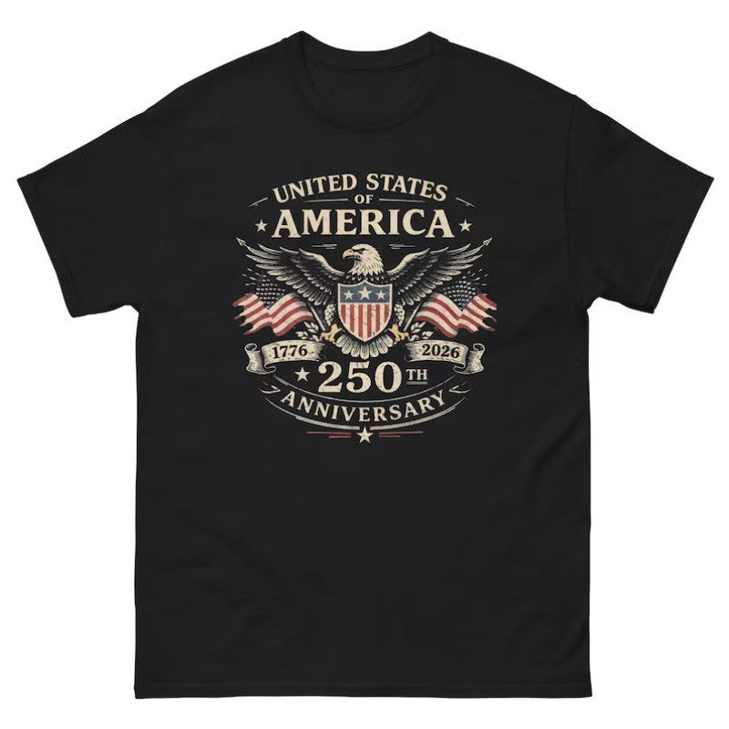 USA 250th Anniversary Vintage Flag Patriotic 4th of July Men's T-Shirt