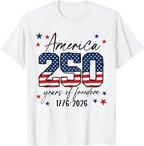 USA 250th Anniversary America 250 Years of Freedom 1776-2026 T-Shirt