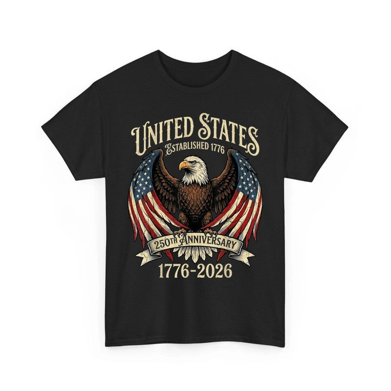 250 Years American Flag Bald Eagle USA 250th Anniversary Men's T-Shirt
