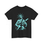 Men's 250 Years of Freedom Statue of Liberty Guitar Graphic Patriotic T-Shirt