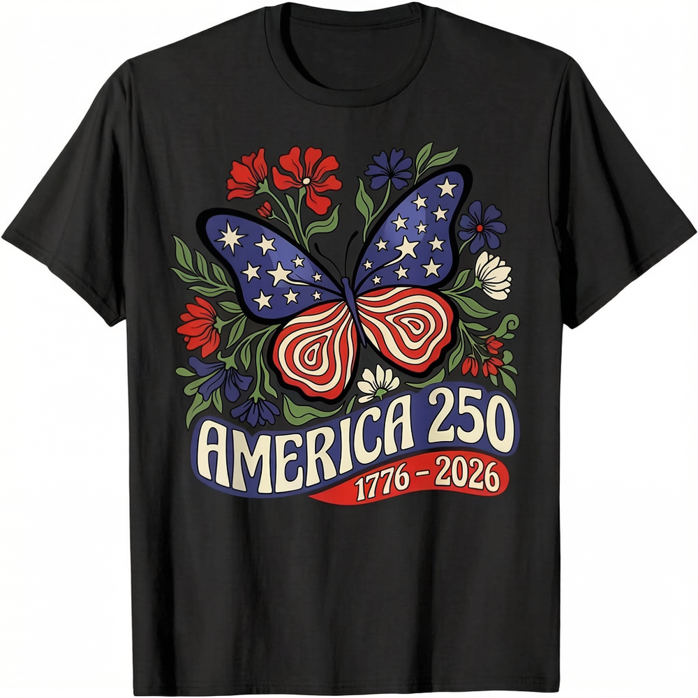 USA Patriotic Freedom 250th Anniversary 4th of July Men's T-Shirt