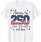 USA 250th Anniversary America 250 Years of Freedom 1776-2026 T-Shirt