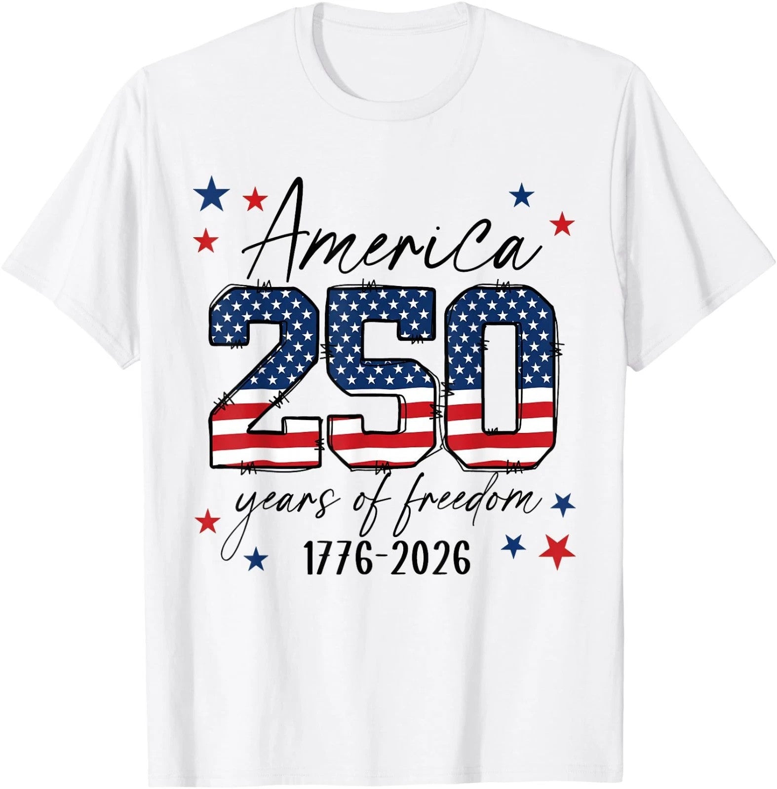 USA 250th Anniversary America 250 Years of Freedom 1776-2026 T-Shirt