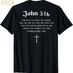 Christian Bible Verse Graphic T-Shirt Faith Religious Casual Tee