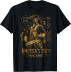 America's 250th Anniversary Revolutionary Soldiers Patriotic USA T-Shirt