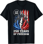 USA 250th Anniversary Flag Fighter Jet 1776-2026 Patriotic T-Shirt