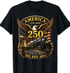 Big Boy 4014 Train USA 250th Anniversary T-Shirt Patriotic 1776-2026 Tee
