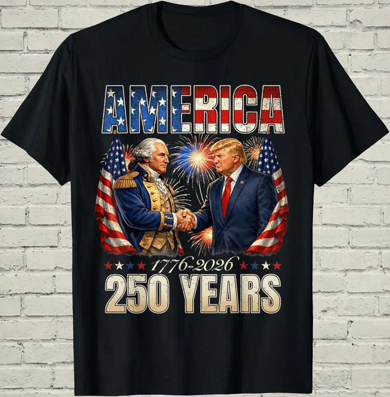 America 250th Anniversary Washington Patriotic USA Freedom Men's T-Shirt