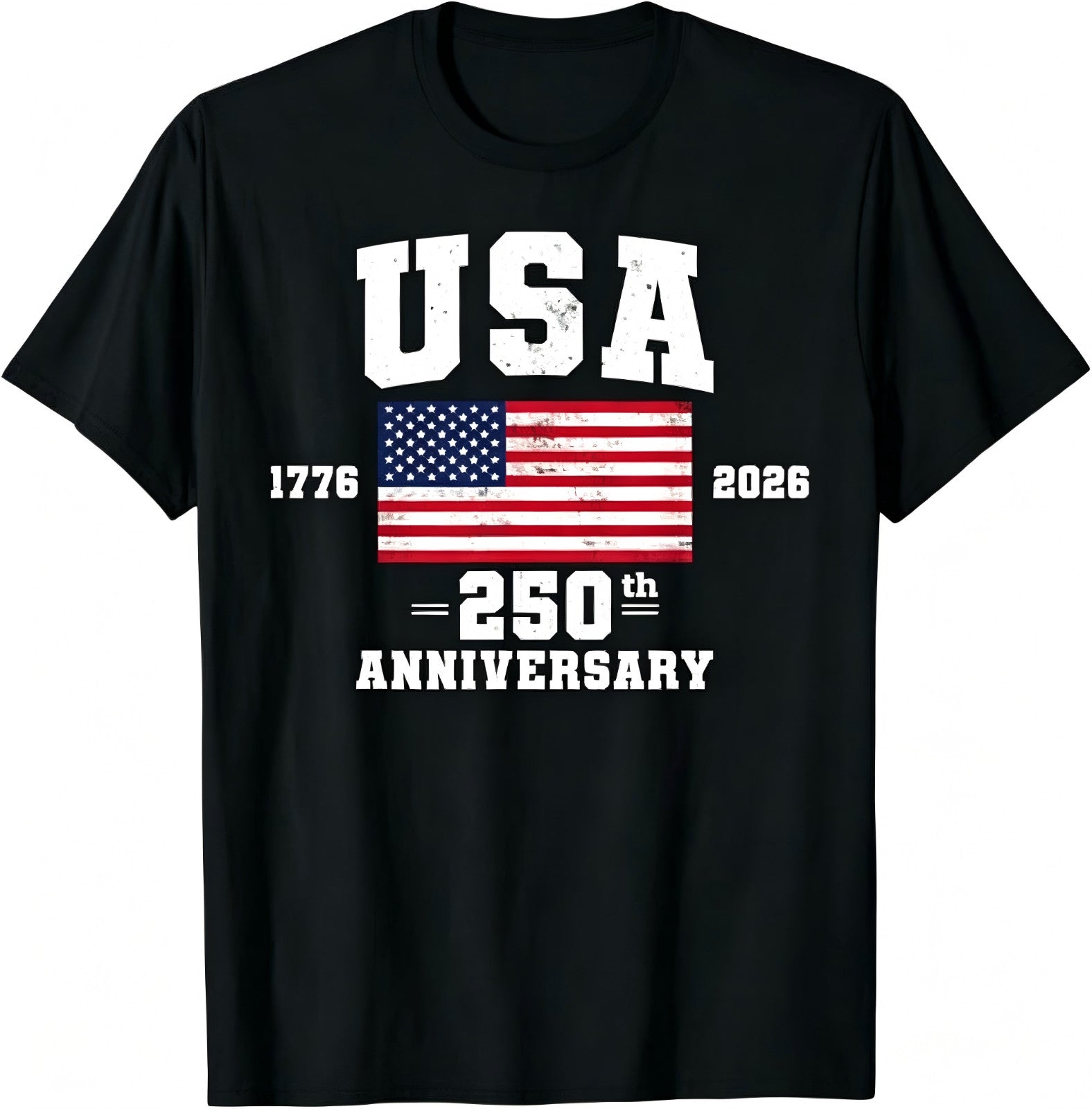 4th of July USA Flag Patriotic America 250th Anniversary Men's T-Shirt