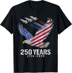 USA 250th Anniversary 1776-2026 Patriotic 4th of July Independence T-Shirt